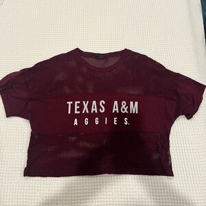 Texas A&M Aggies Maroon Mesh T-Shirt Oversized Jersey